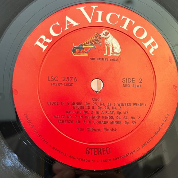 Van Cliburn My Favorite Chopin Vinyl LP 1961 RCA Victor Red Seal LSC 2576 - Picture 6 of 8